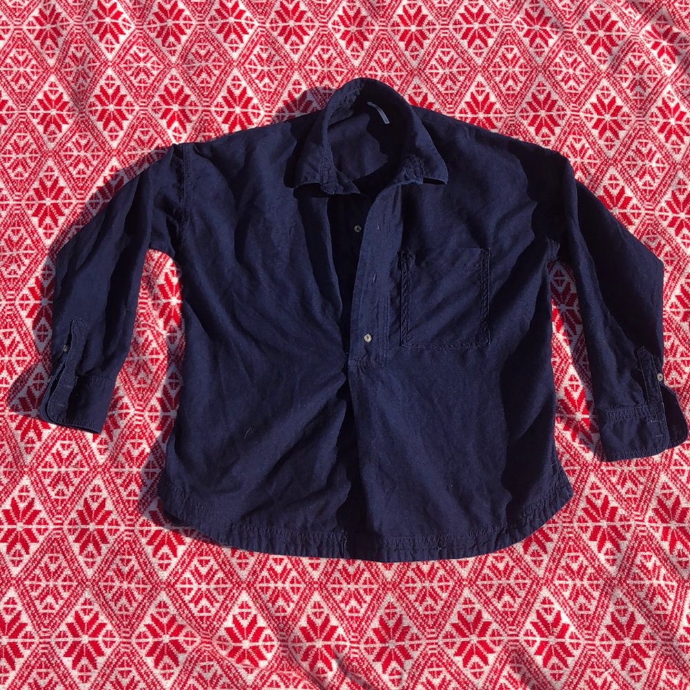 Free People denim polo